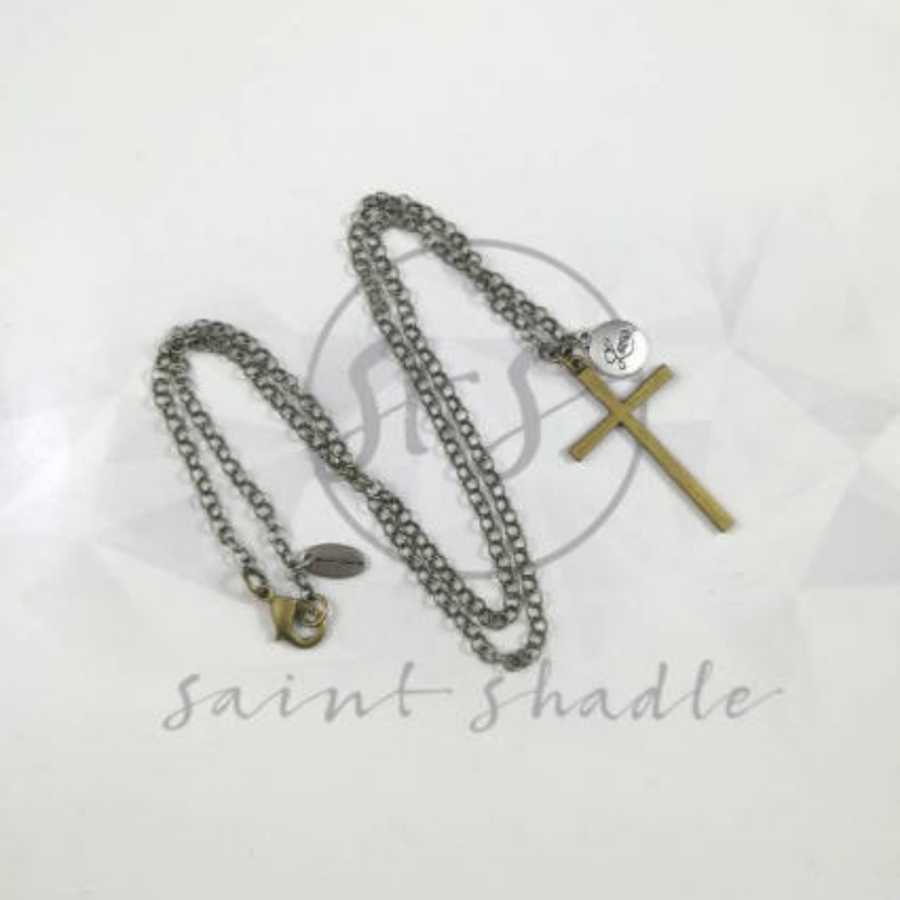 Handmade: cross & love necklace